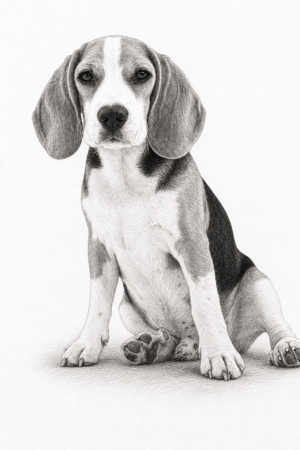 Pencil Sketch pet portrait style