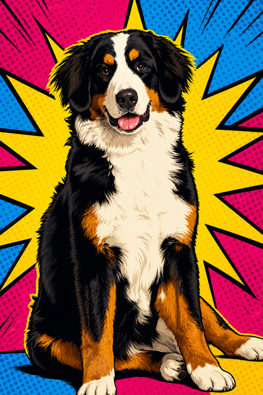 Pop Art pet portrait style
